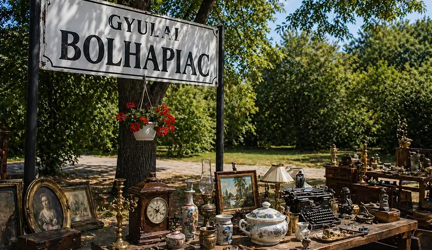 A gyulai bolhapiac régiségekkel