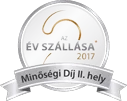 Az Év Szállása 2017 minőségi díj II. hely emblémája